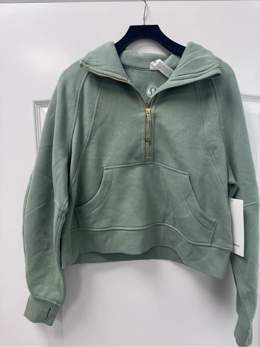 lululemon athletica Sage Green Half-Zip Pullover